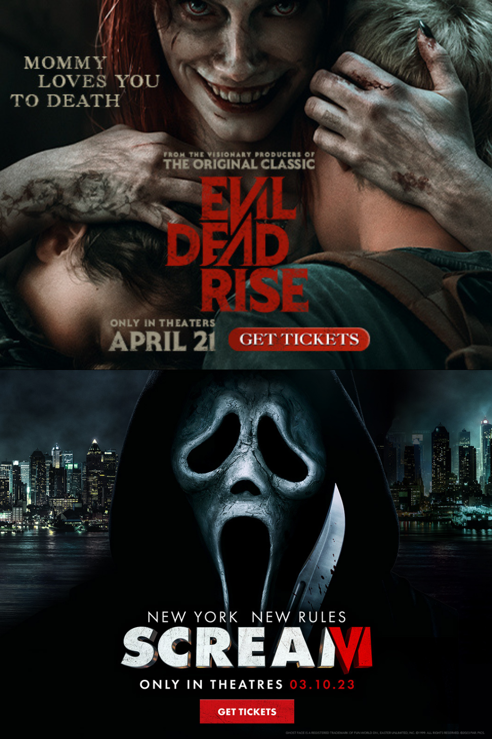 Evil Dead Rise Movie Tickets and Showtimes Near Me