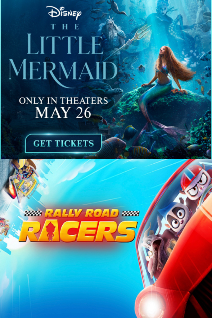 THE LITTLE MERMAID (8:40) + RALLY ROAD RACERS (11:05)