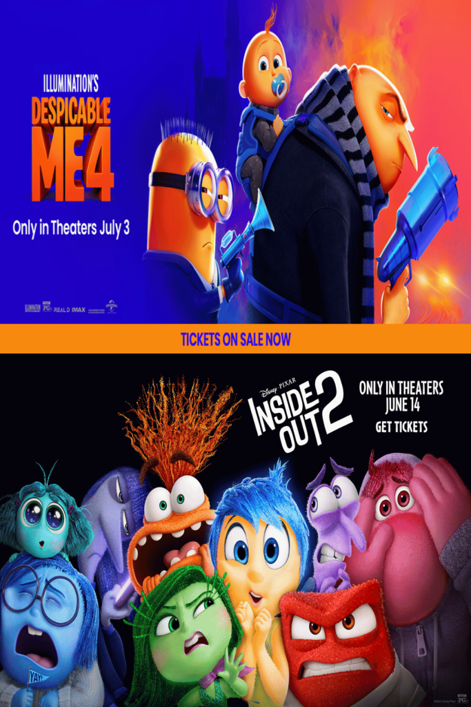 DESPICABLE ME 4 (8:50) + INSIDE OUT 2 (10:50)